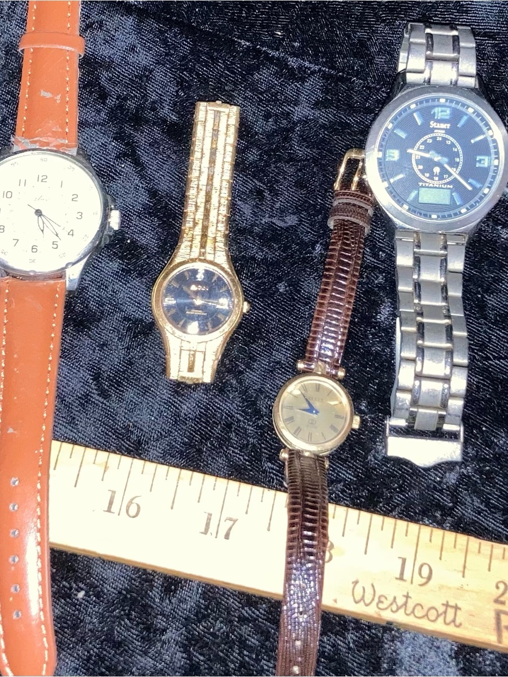 Vtg Watch lot of 8 Elgin Moretti Time Gucci Stauer Emerich Relic